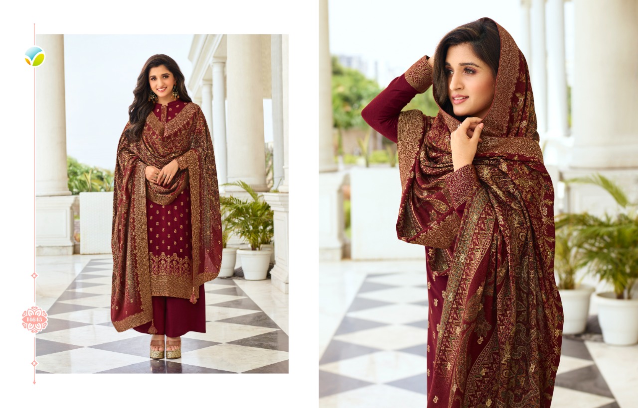 Vinay fashion kaseesh pashmina digital viscose pashmina festive look salwar suit catalog