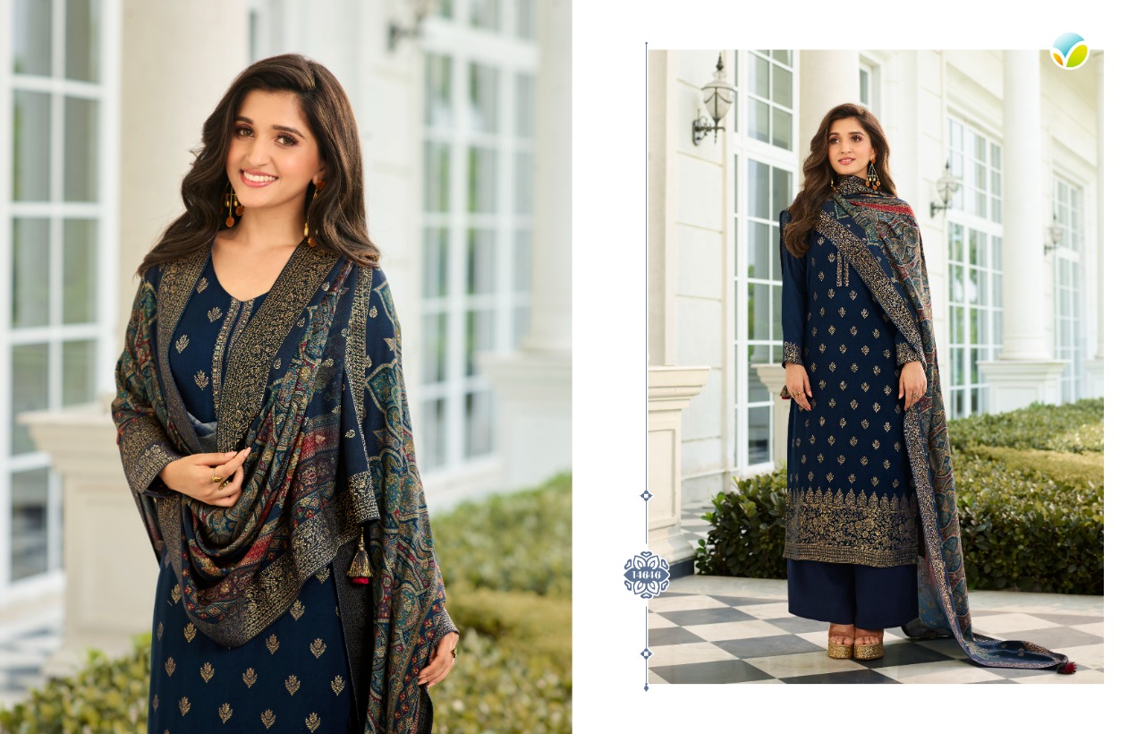 Vinay fashion kaseesh pashmina digital viscose pashmina festive look salwar suit catalog