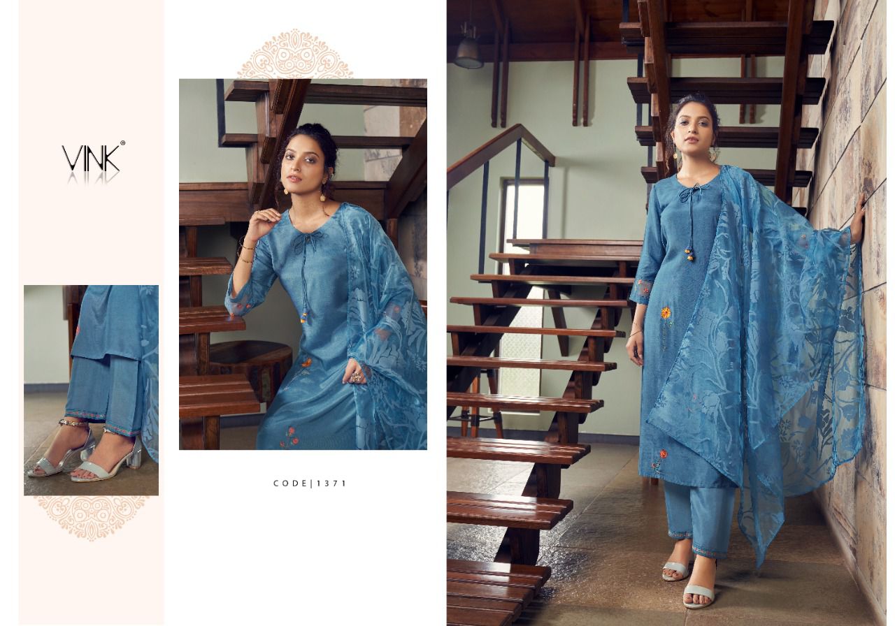 vink fern 2 viscose new and modern style kurta with pant and dupatta catalog