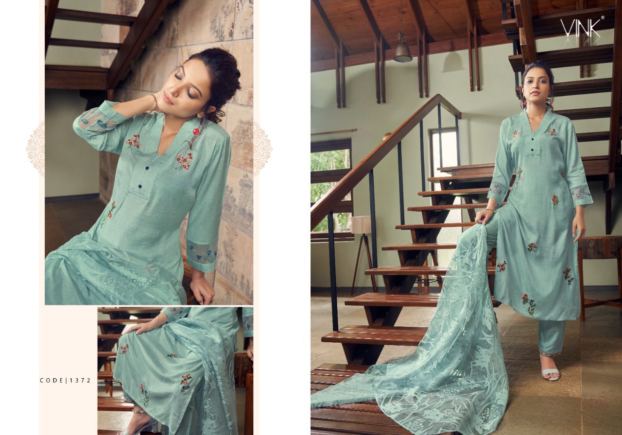 vink fern 2 viscose new and modern style kurta with pant and dupatta catalog