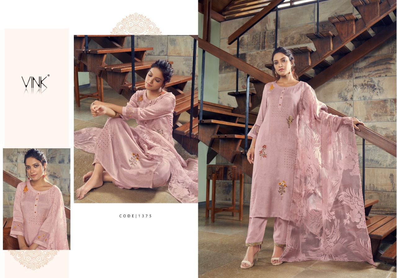 vink fern 2 viscose new and modern style kurta with pant and dupatta catalog