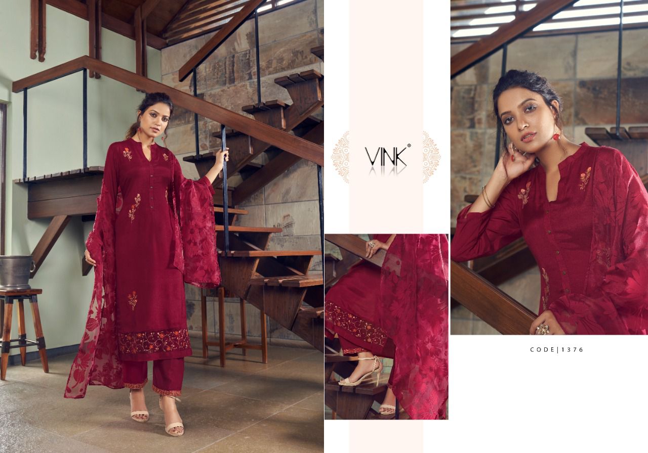 vink fern 2 viscose new and modern style kurta with pant and dupatta catalog