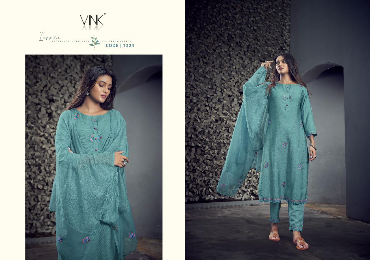 vink ivy viscose new and modern style kurta with pant and dupatta catalog