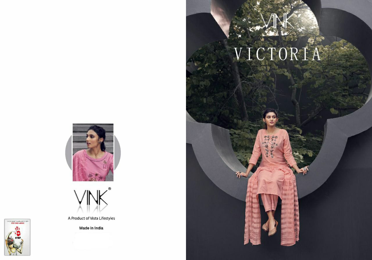 vink victoria silk astonishing look kurti pant with dupatta catalog