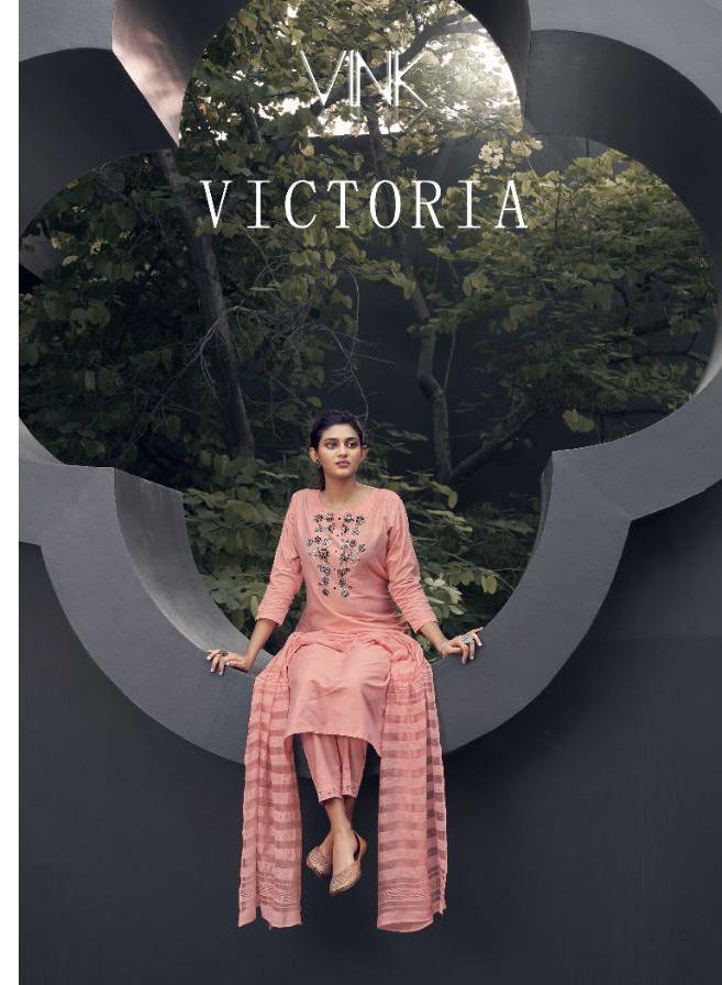 vink victoria silk astonishing look kurti pant with dupatta catalog