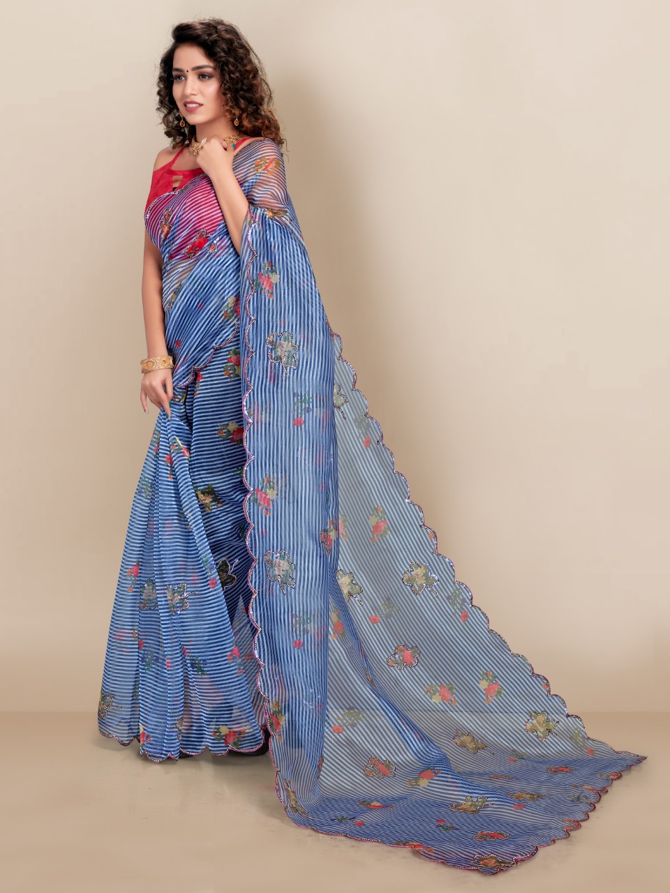 vivera internation marilyn organza astonishing saree catalog