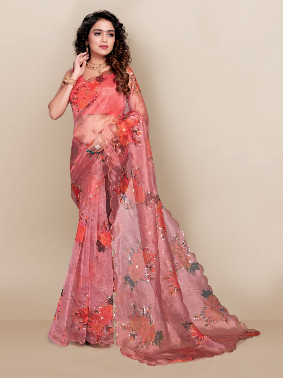 vivera internation marilyn organza astonishing saree catalog