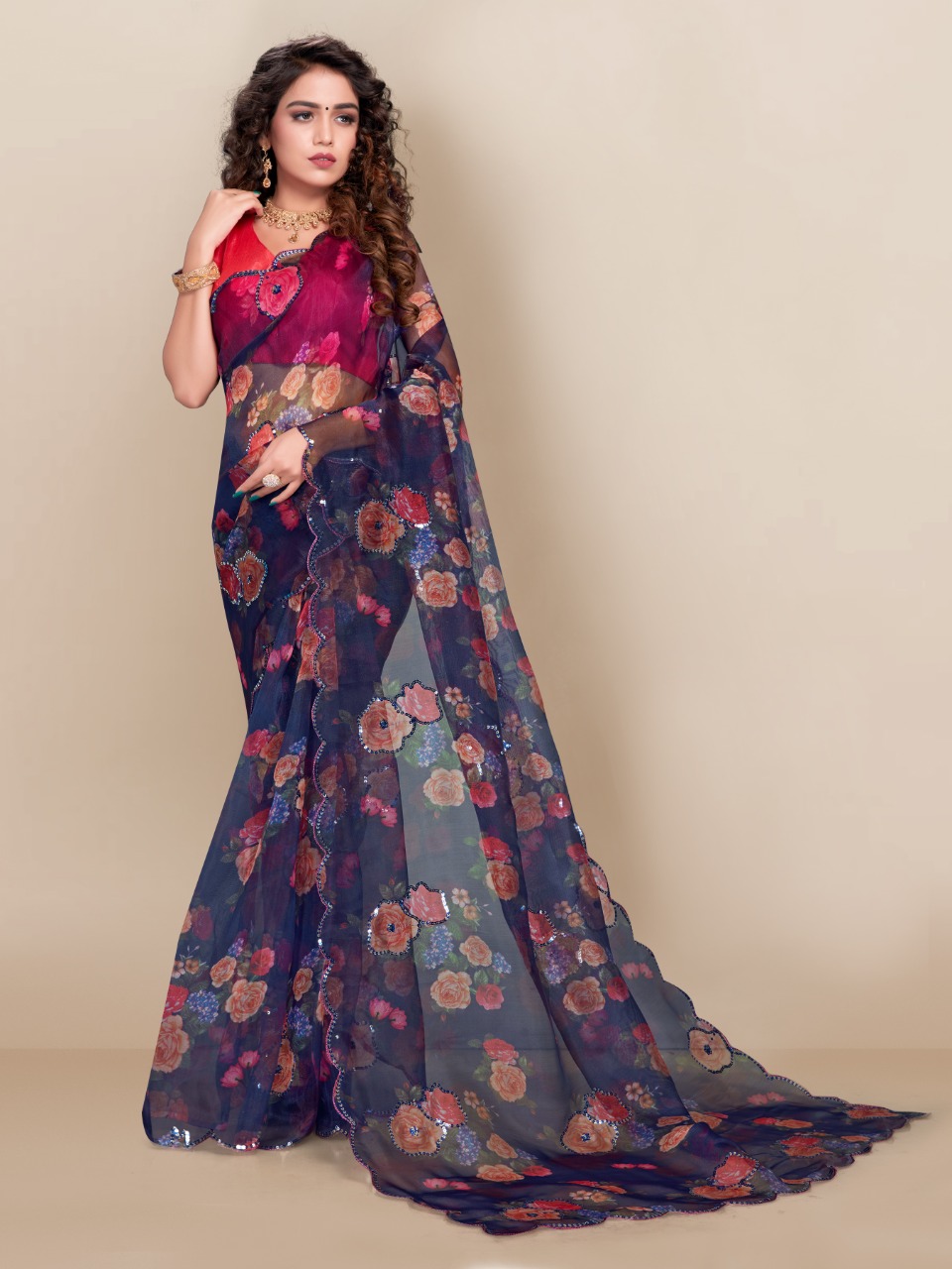 vivera internation marilyn organza astonishing saree catalog