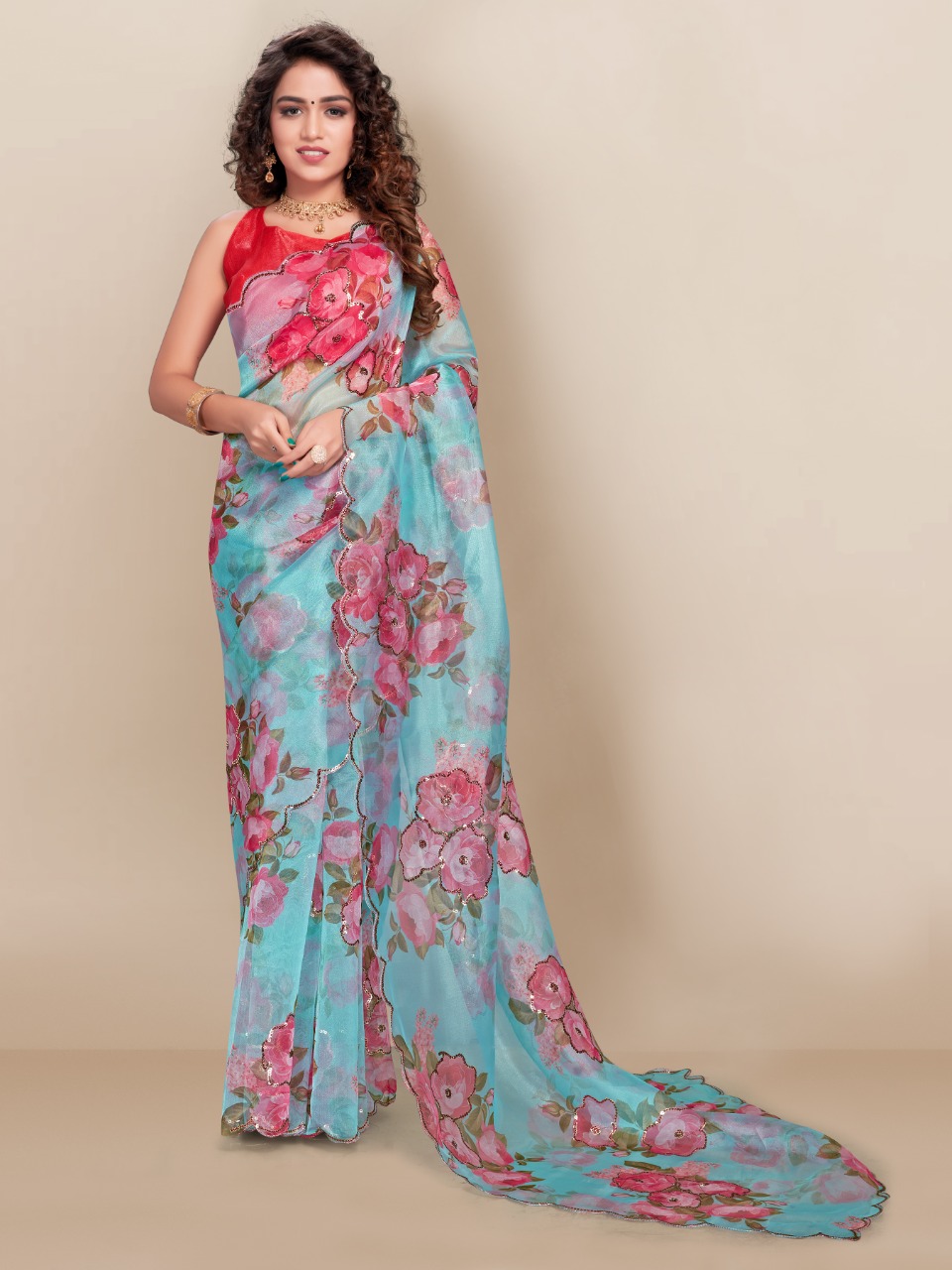 vivera internation marilyn organza astonishing saree catalog