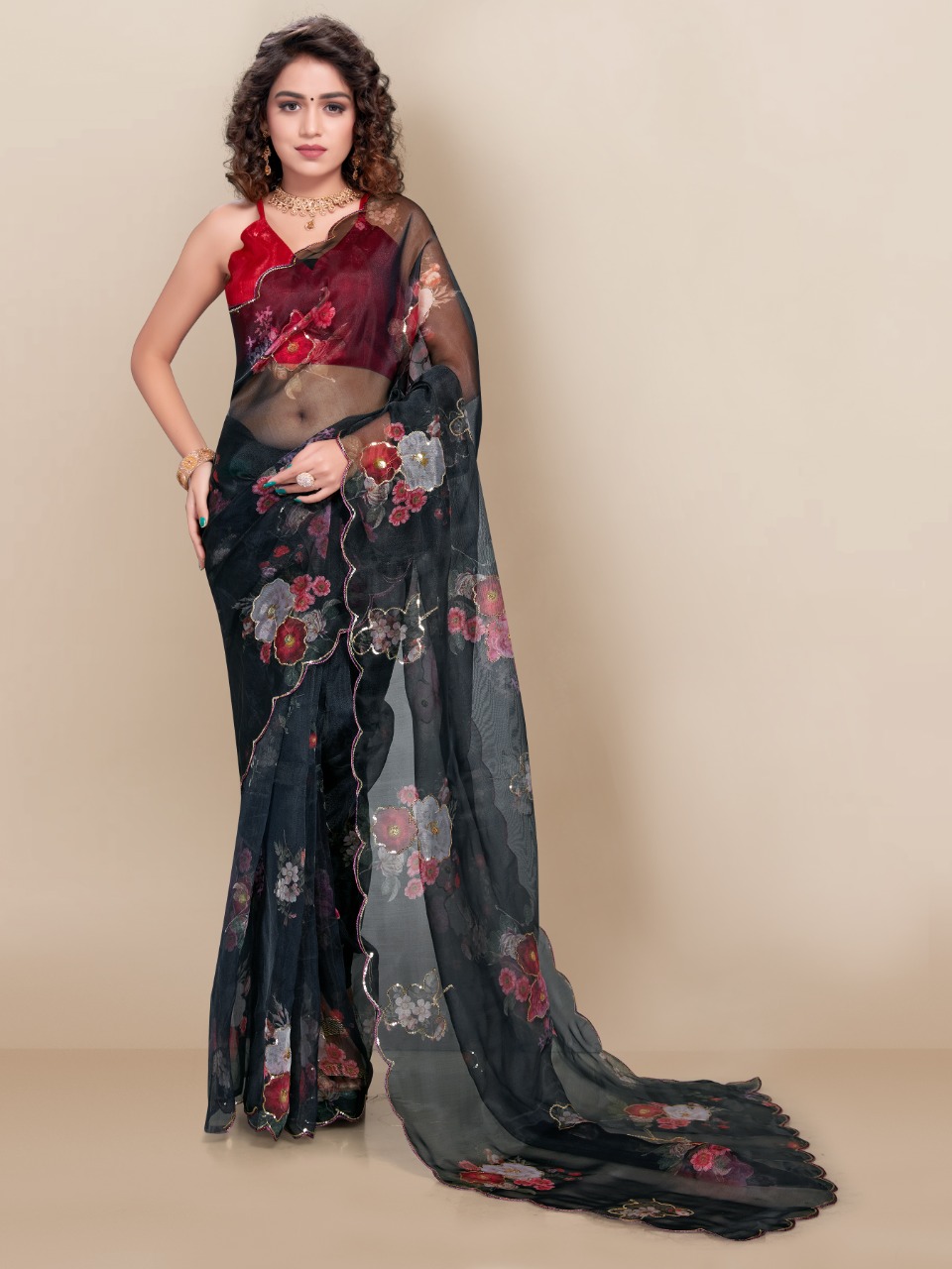 vivera internation marilyn organza astonishing saree catalog