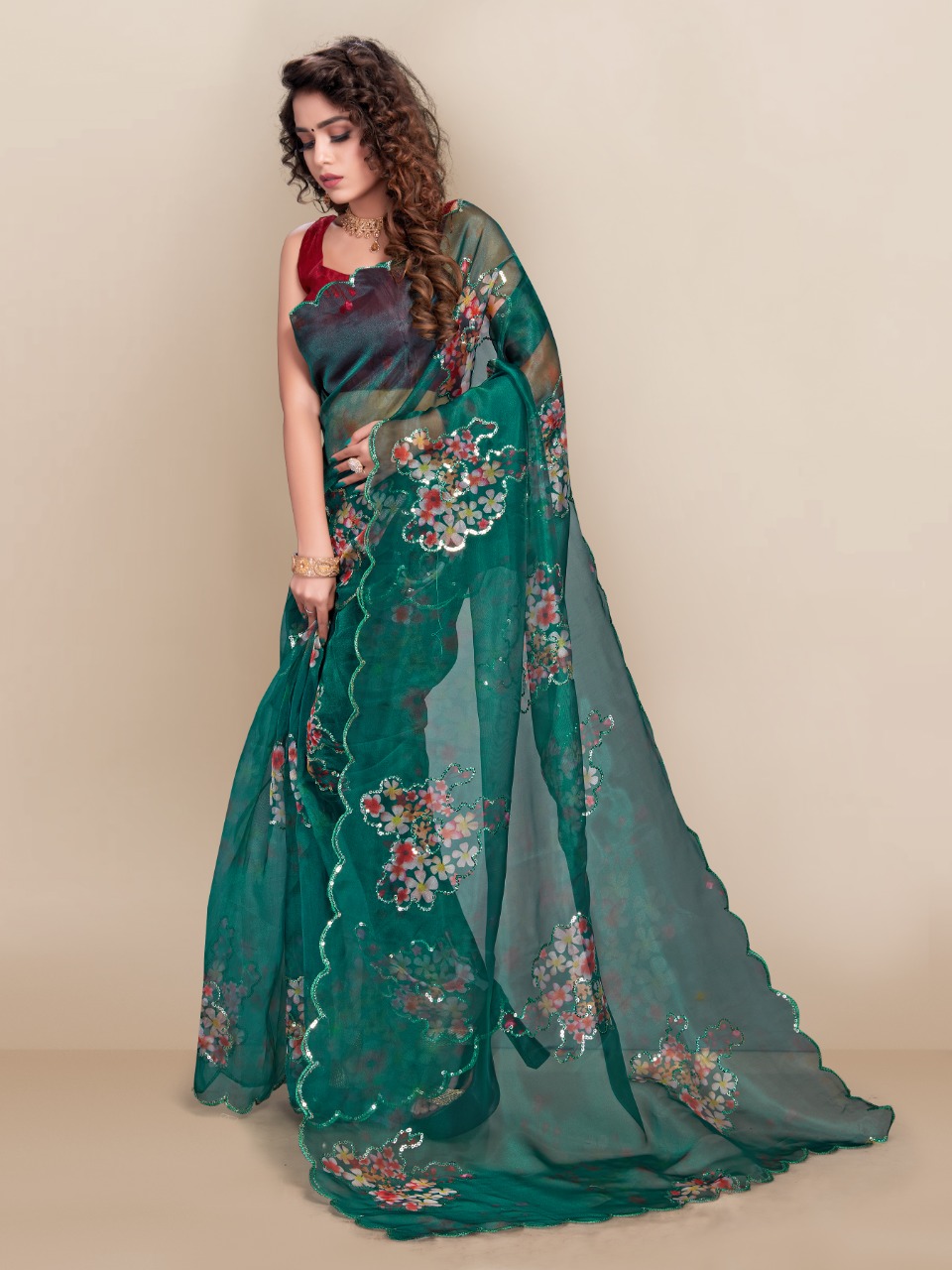 vivera internation marilyn organza astonishing saree catalog