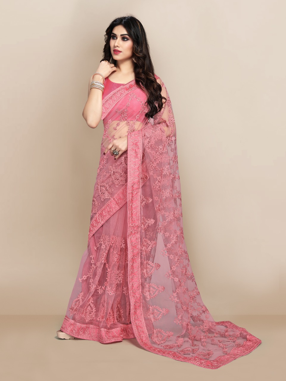 vivera international Dabangg 8 soft net gorgeous look saree catalog