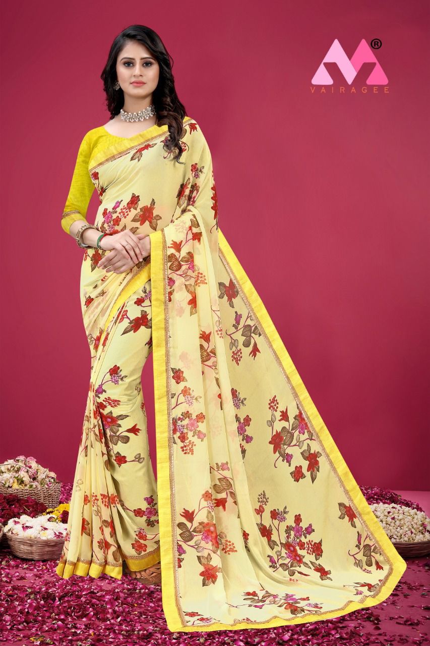 vivera international Saraswati 7 georgette gorgeous look saree catalog