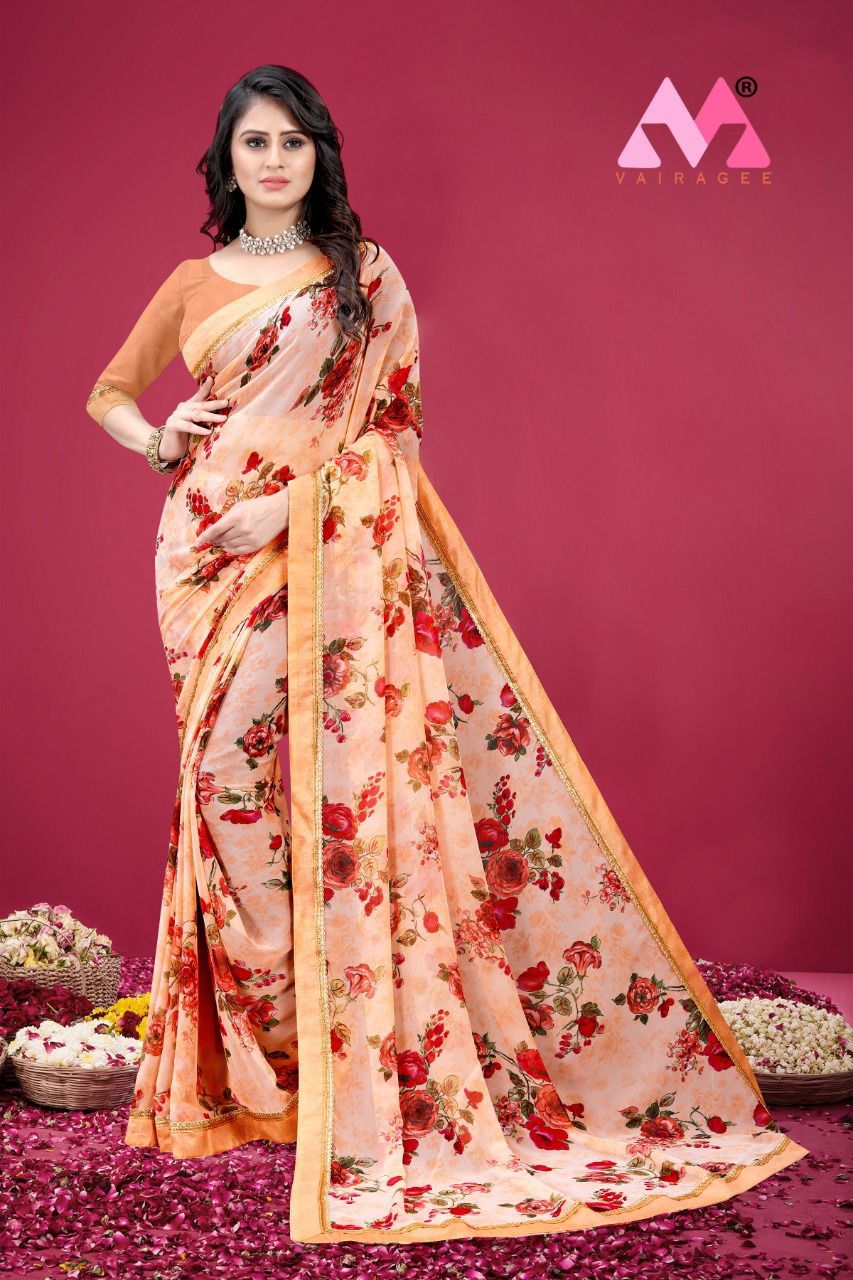 vivera international Saraswati 7 georgette gorgeous look saree catalog