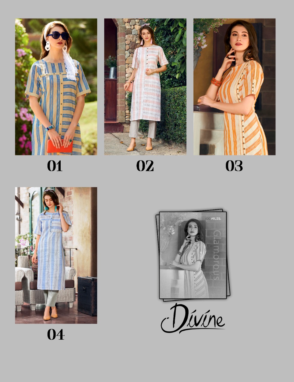 100 miles divine designer at affordabale price kurti catalog