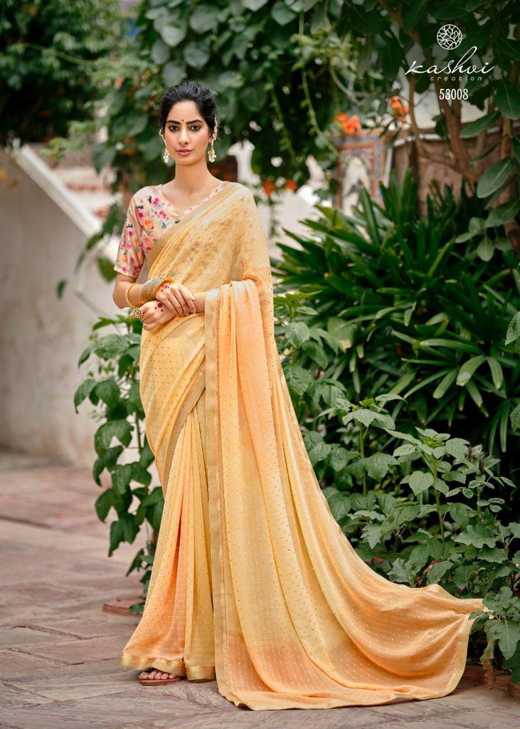 lt kashvi creation shraddha georgget elegant print saree catalog