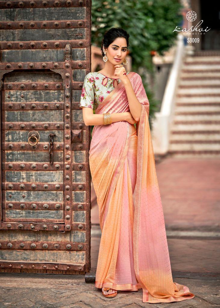 lt kashvi creation shraddha georgget elegant print saree catalog