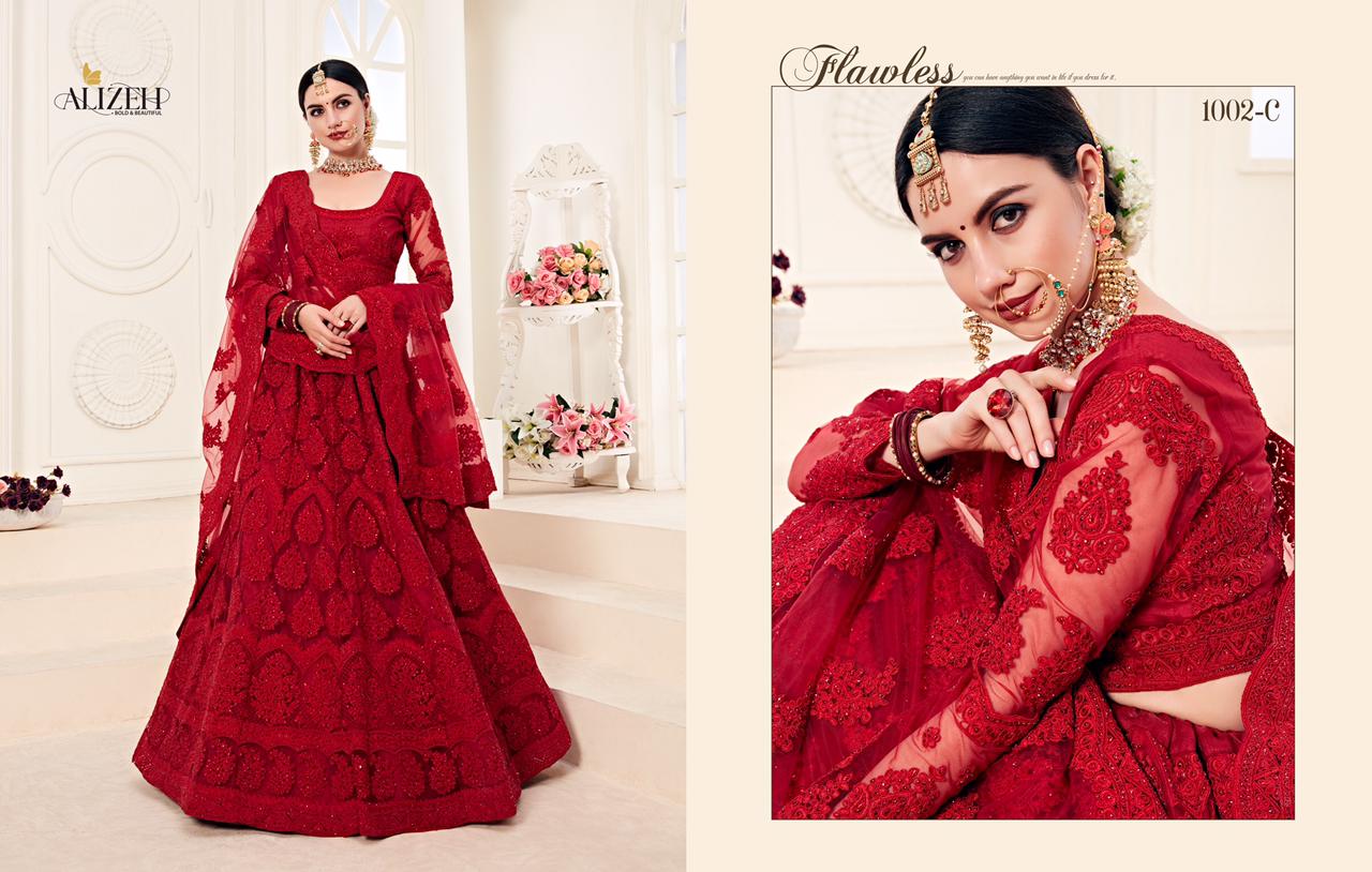 alizeh adorable net  grandeur lehenga catalog