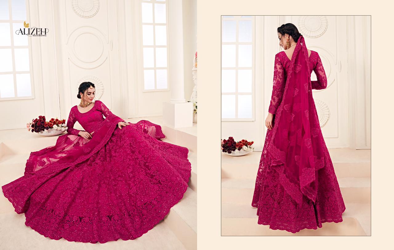 alizeh adorable net  grandeur lehenga catalog