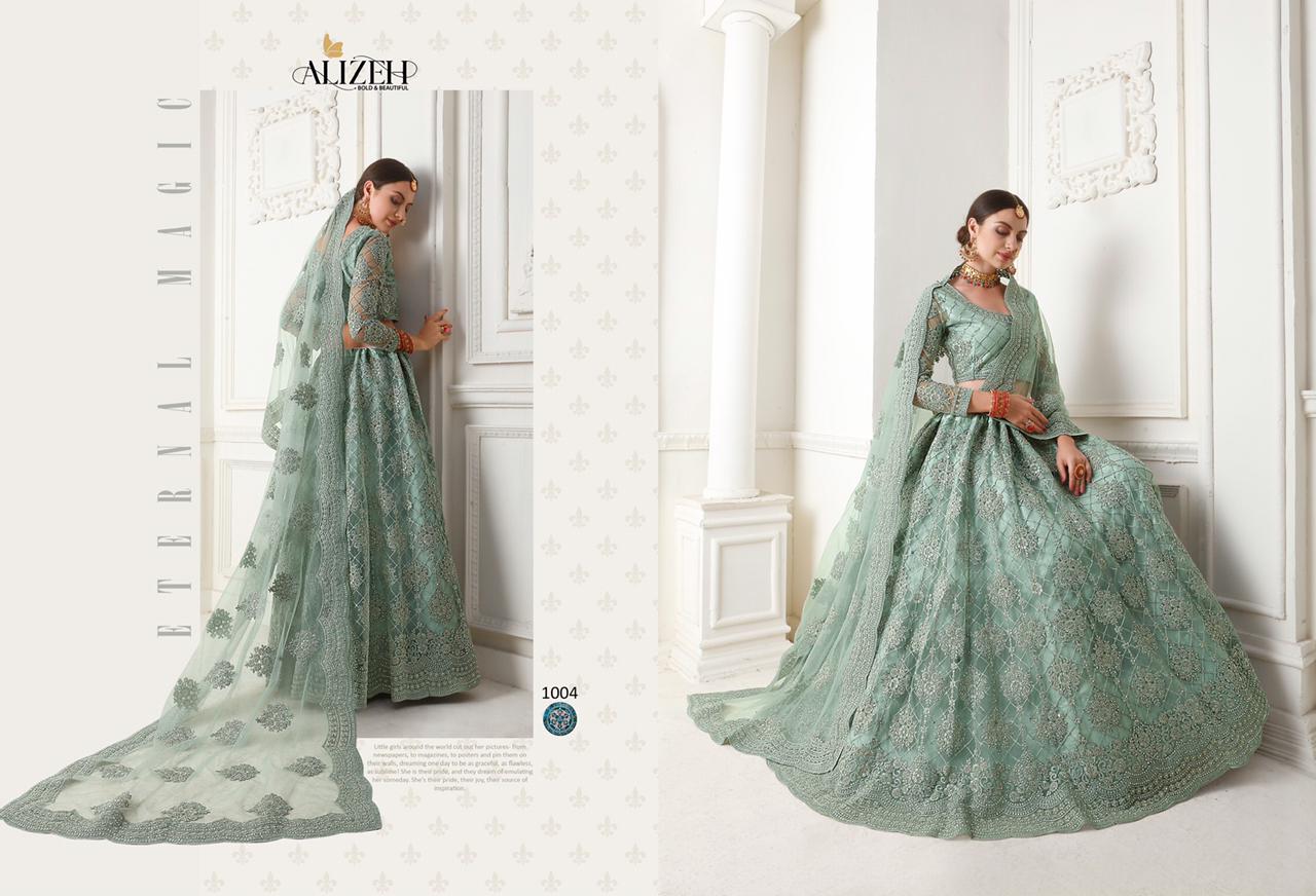 alizeh adorable net  grandeur lehenga catalog