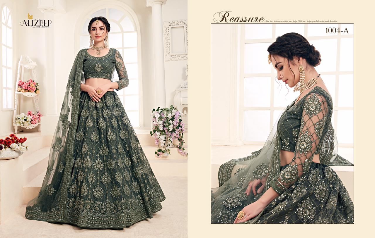 alizeh adorable net  grandeur lehenga catalog