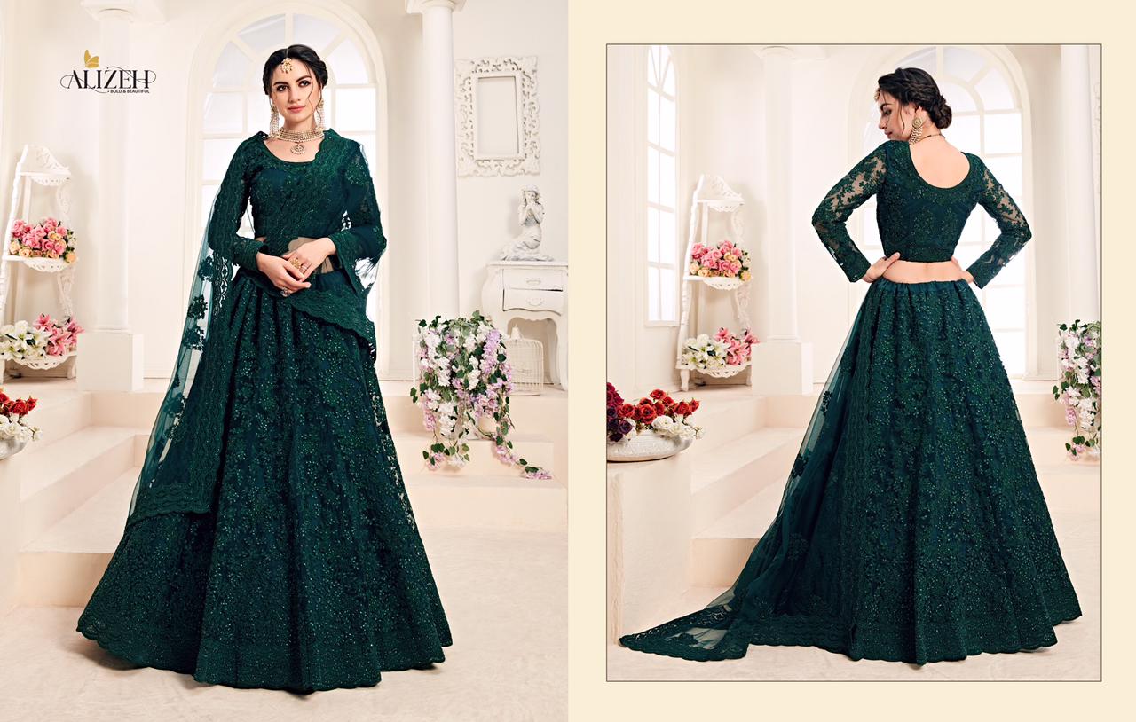 alizeh adorable net  grandeur lehenga catalog