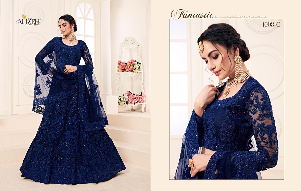 alizeh adorable net  grandeur lehenga catalog