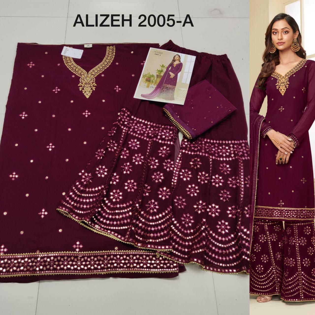 alizeh zaida vol 4 georgette astonishing look salwar suit catalog