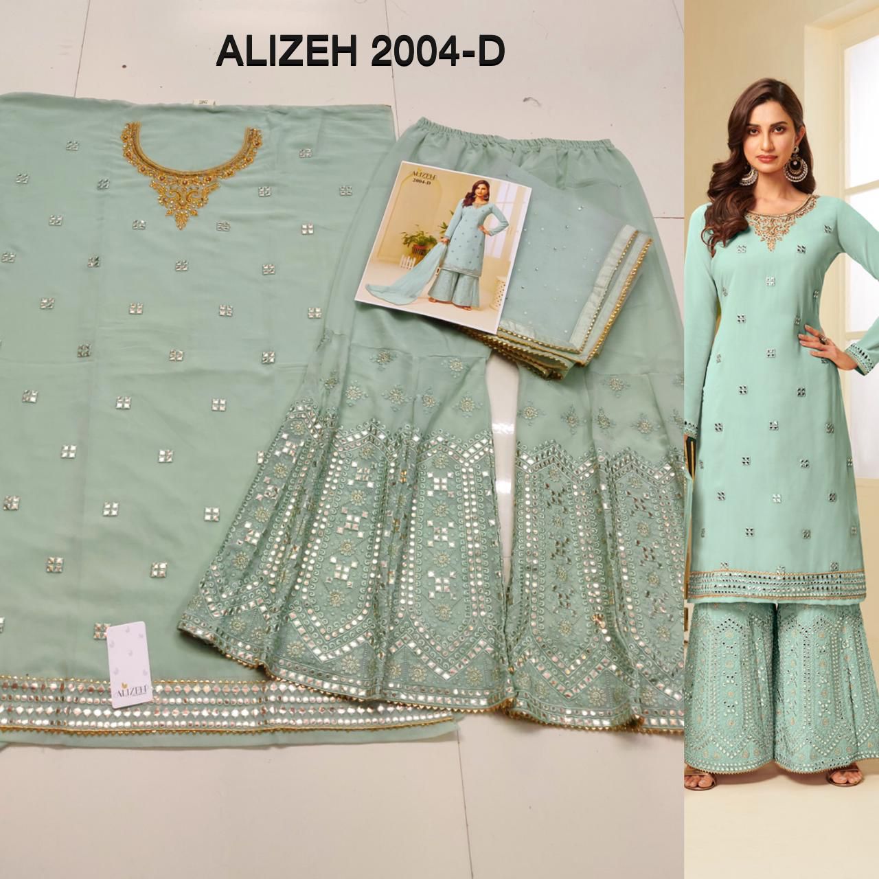 alizeh zaida vol 4 georgette astonishing look salwar suit catalog