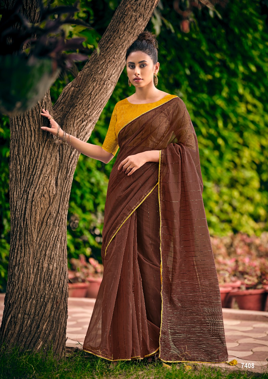 lt vedika organza exclusive look saree catalog