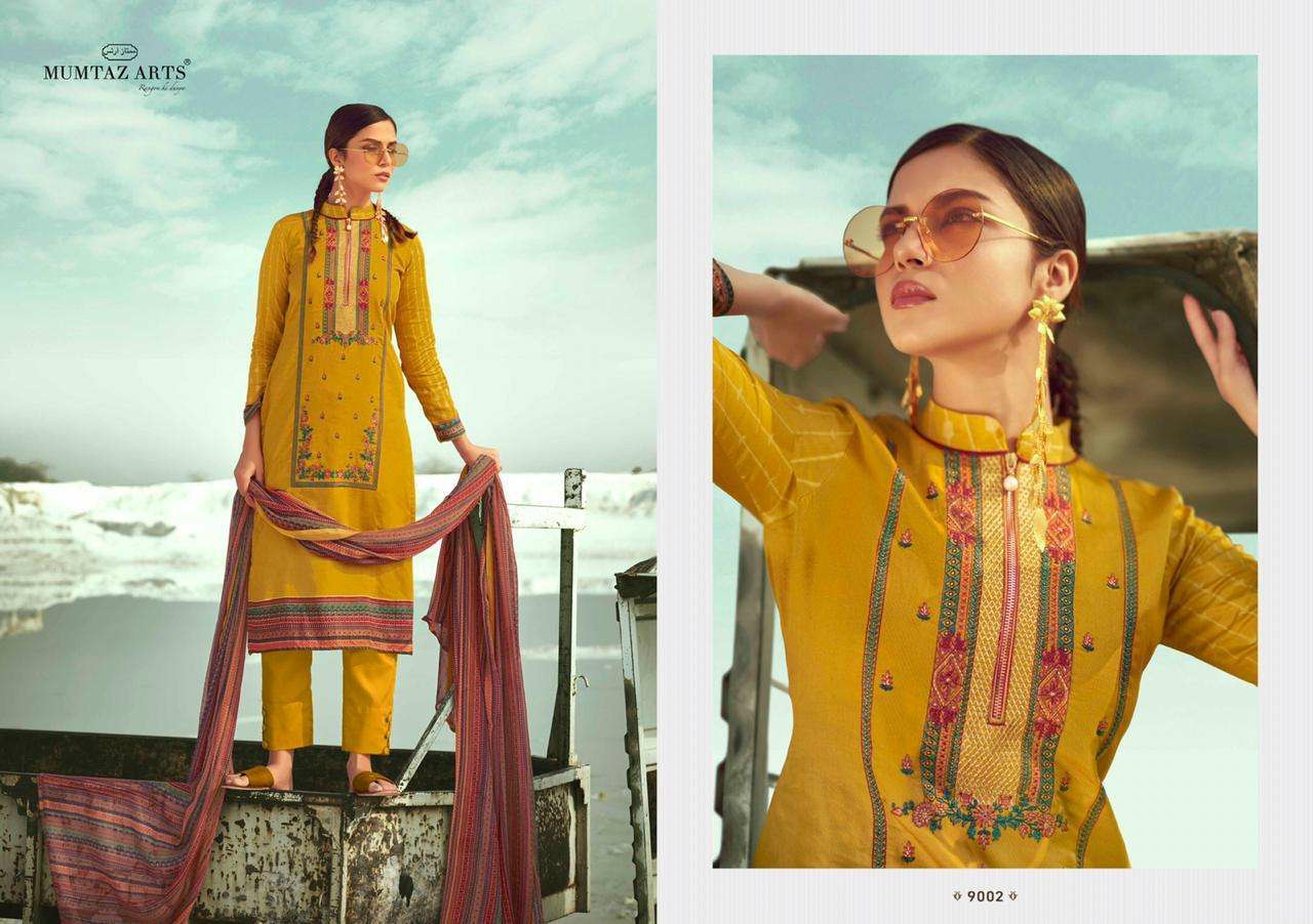 Mumtaz arts sajda designer embroidered salwar kameez collection at wholesale rate