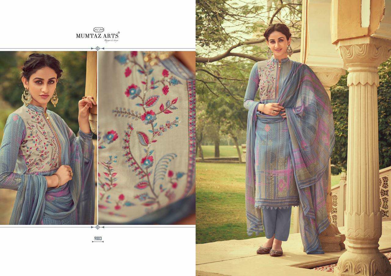 Mumtaz arts taabir  Jam Satin attractive look salwar suit catalog