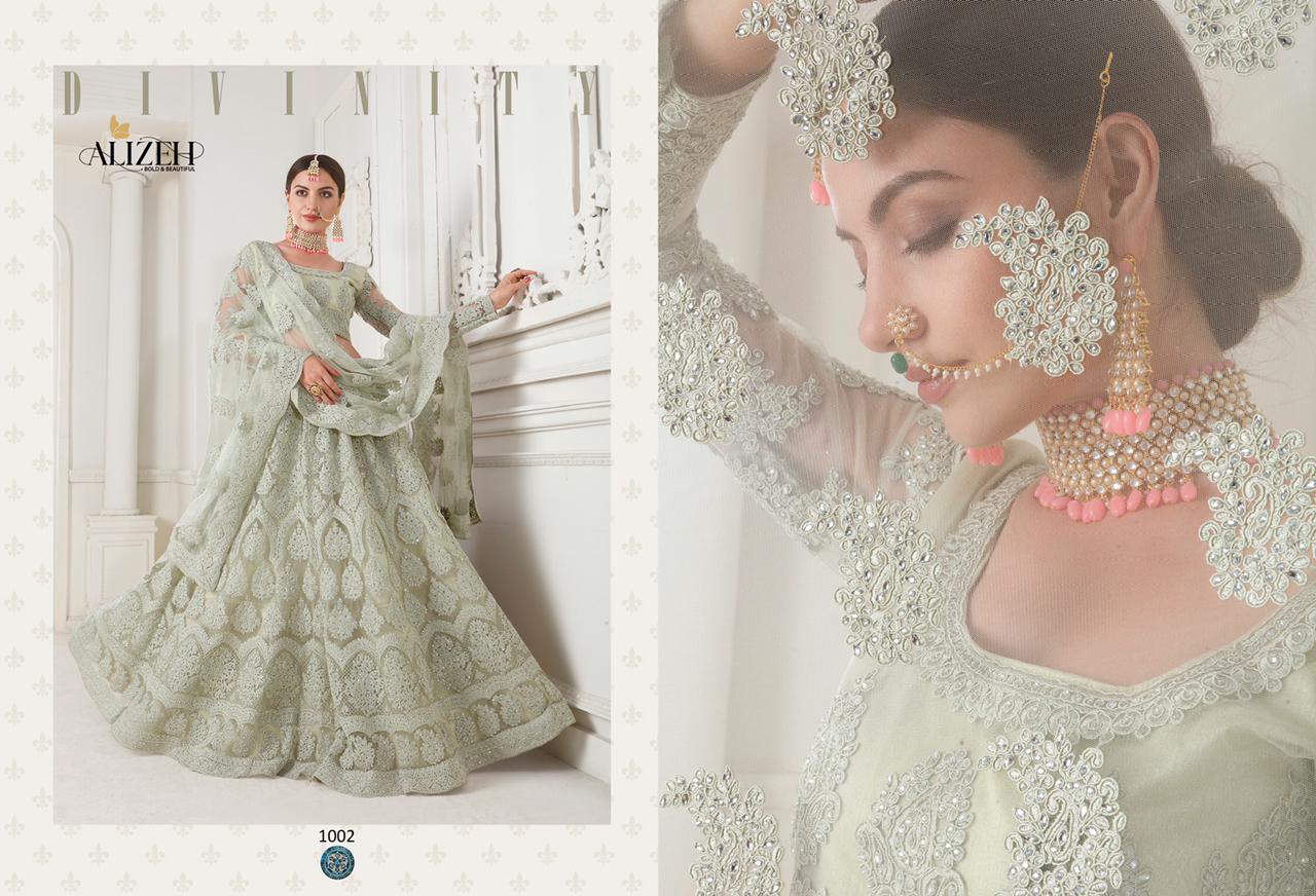 alizeh adorable net  grandeur lehenga catalog