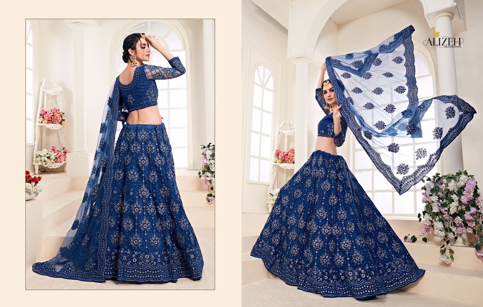 alizeh adorable net  grandeur lehenga catalog