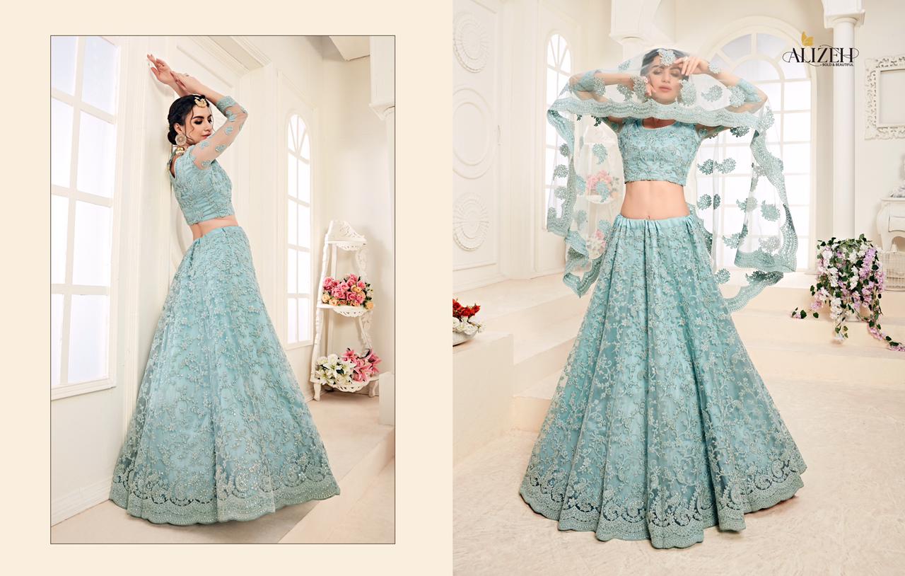 alizeh adorable net  grandeur lehenga catalog