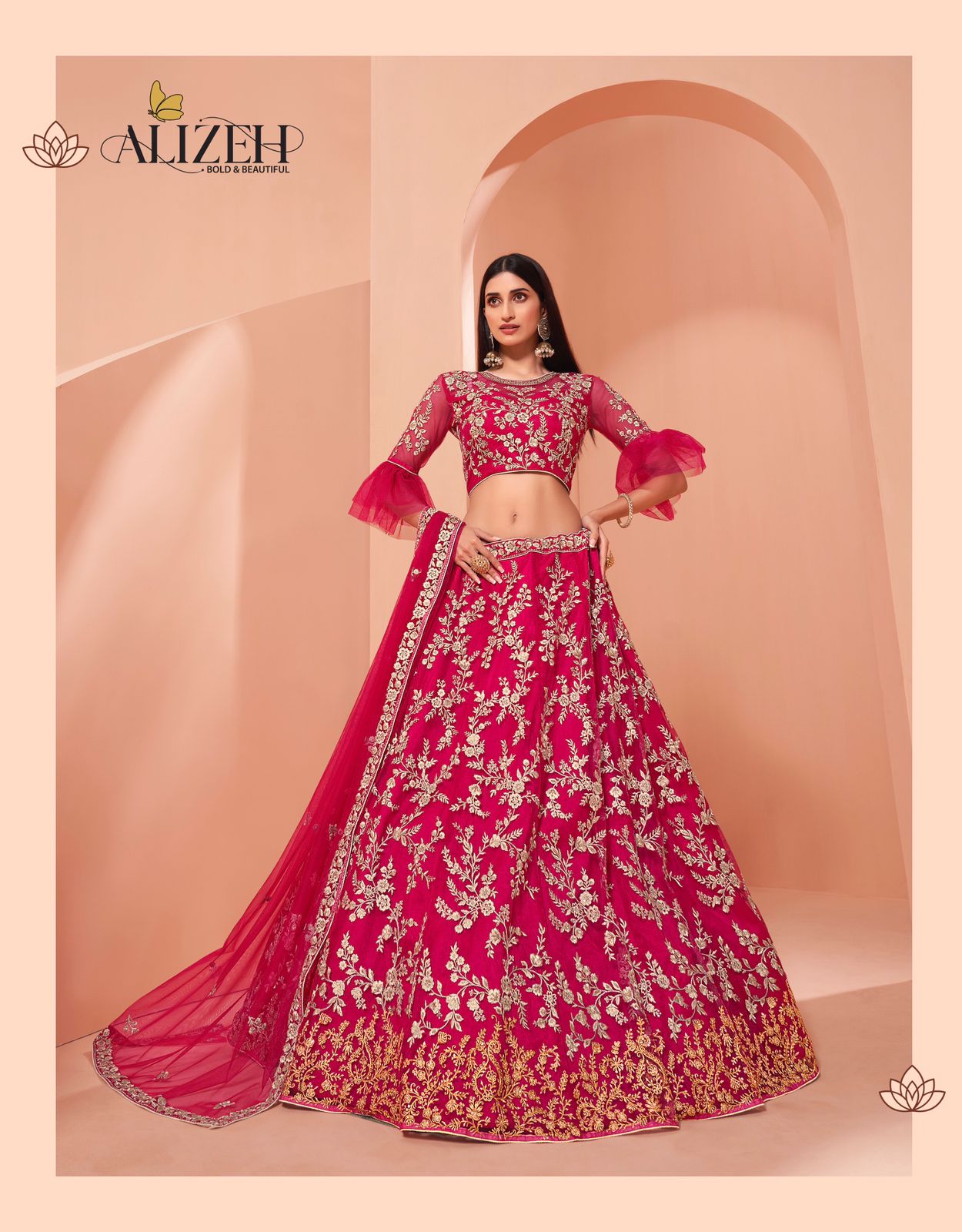 alizeh wedding affair vol 2 net festive look lehenga catalog