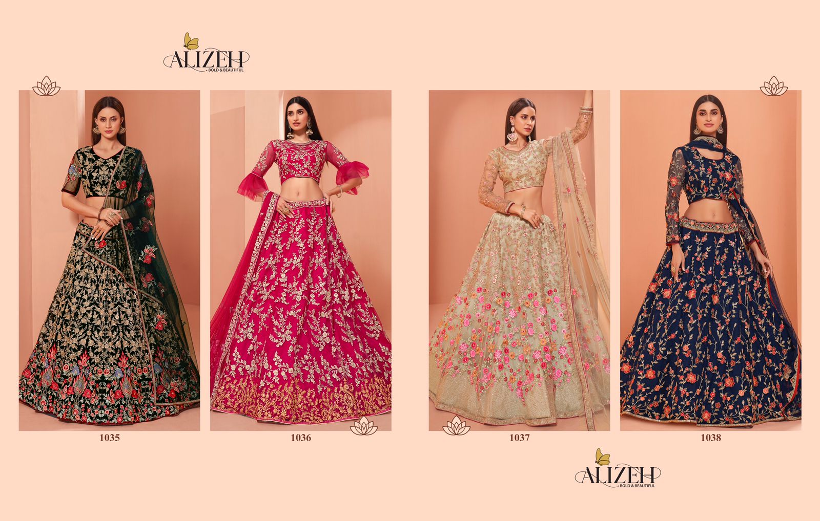 alizeh wedding affair vol 2 net festive look lehenga catalog