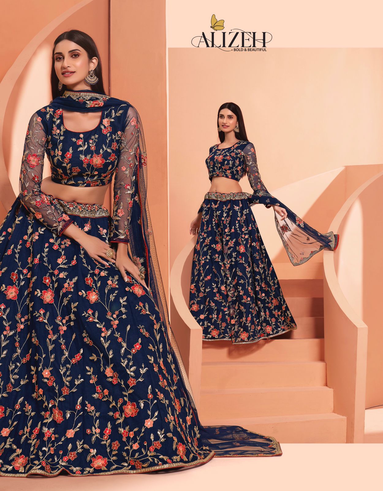 alizeh wedding affair vol 2 net festive look lehenga catalog