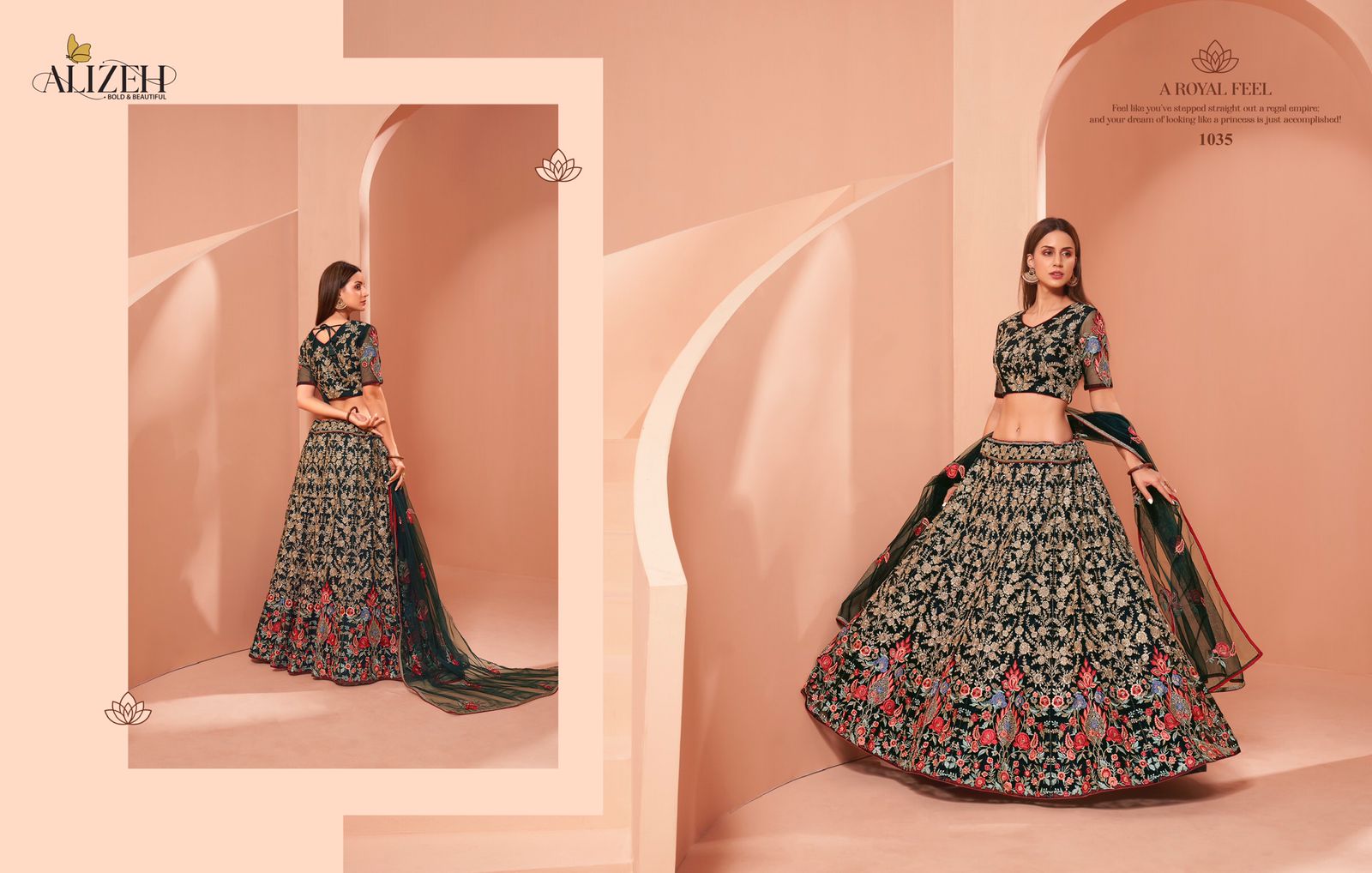 alizeh wedding affair vol 2 net festive look lehenga catalog