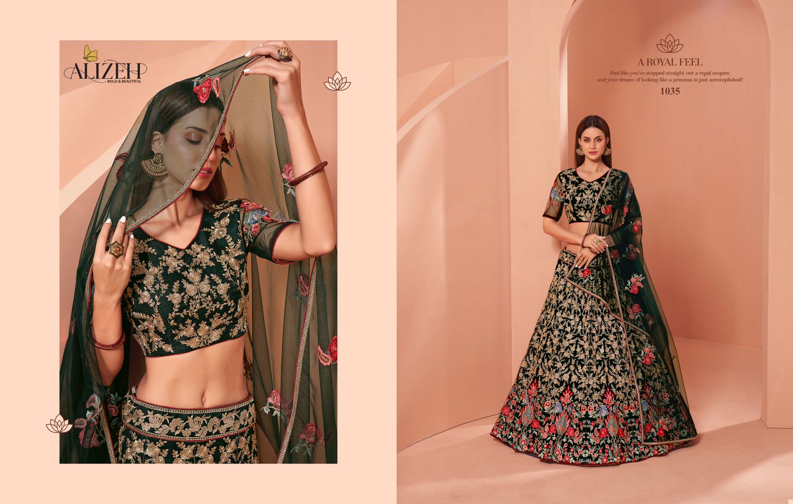 alizeh wedding affair vol 2 net festive look lehenga catalog