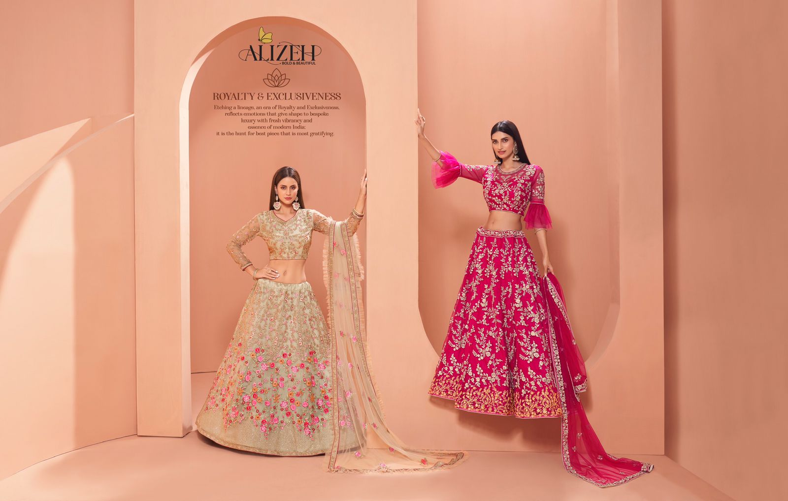 alizeh wedding affair vol 2 net festive look lehenga catalog