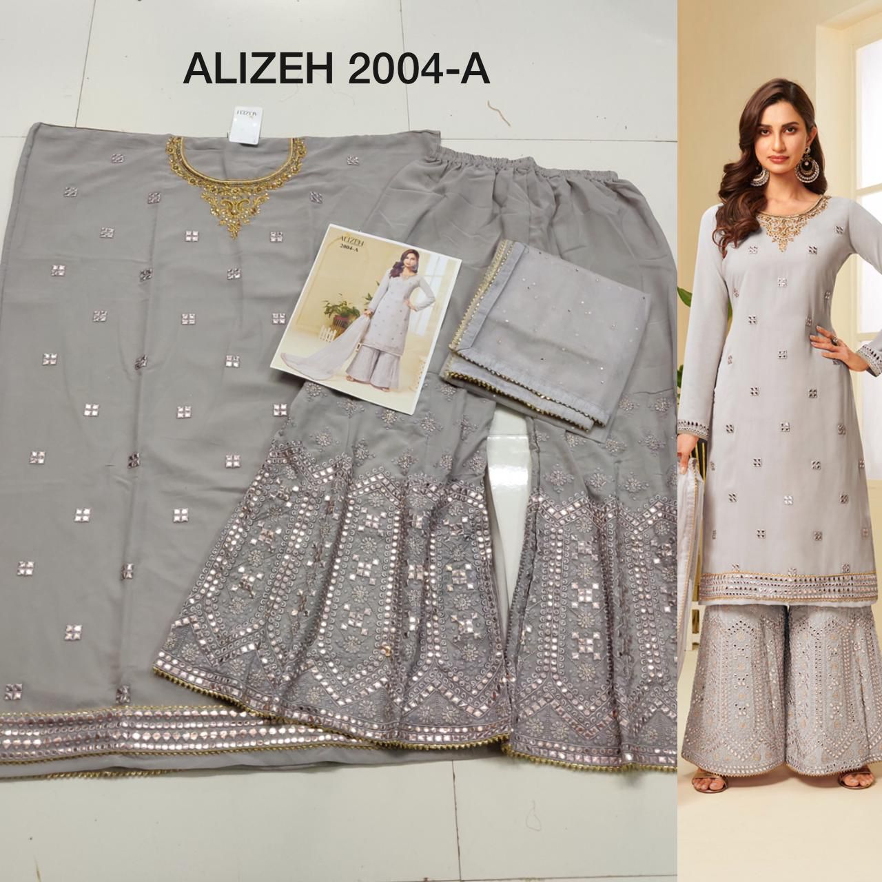 alizeh zaida vol 2 georgette festive look salwar suit catalog