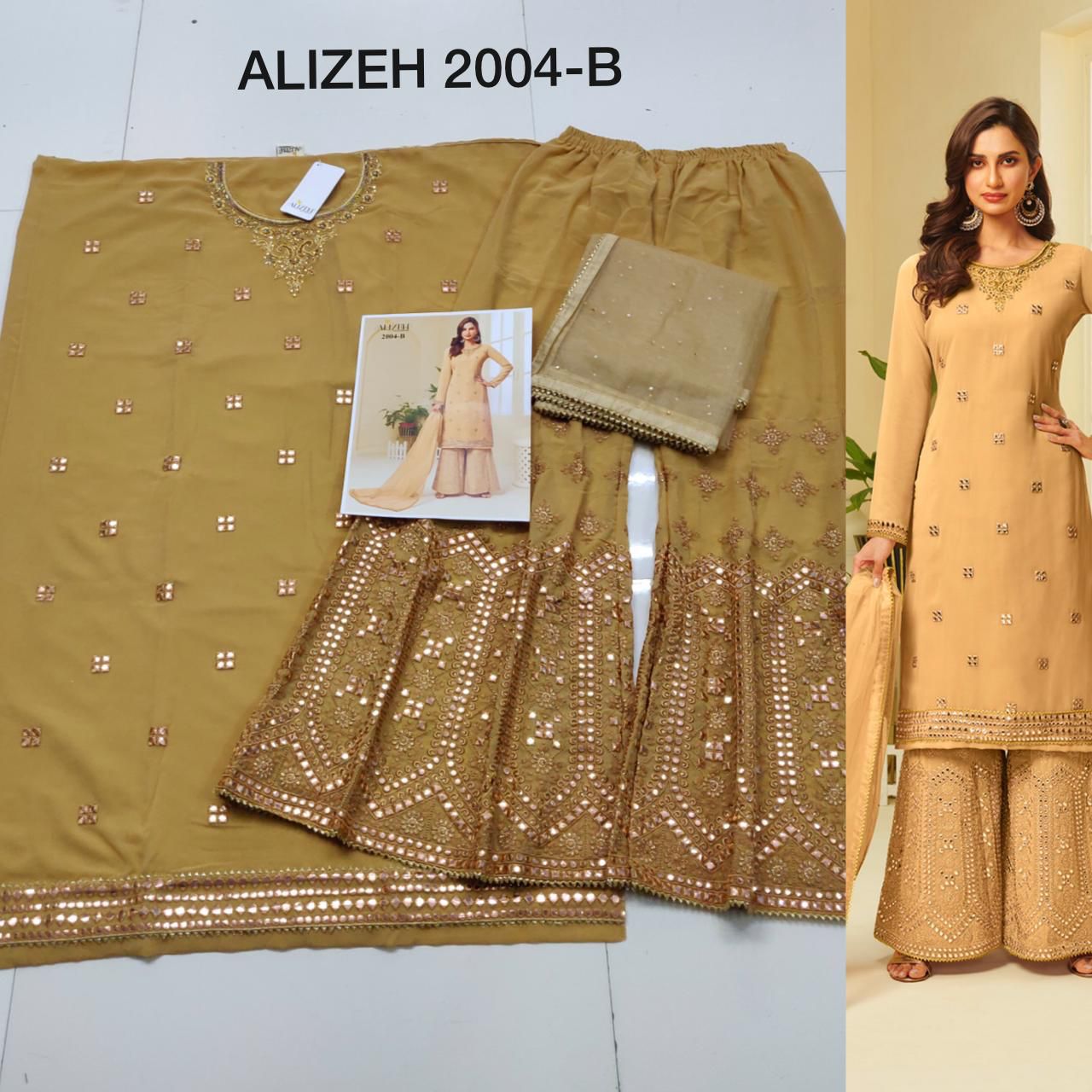 alizeh zaida vol 2 georgette festive look salwar suit catalog