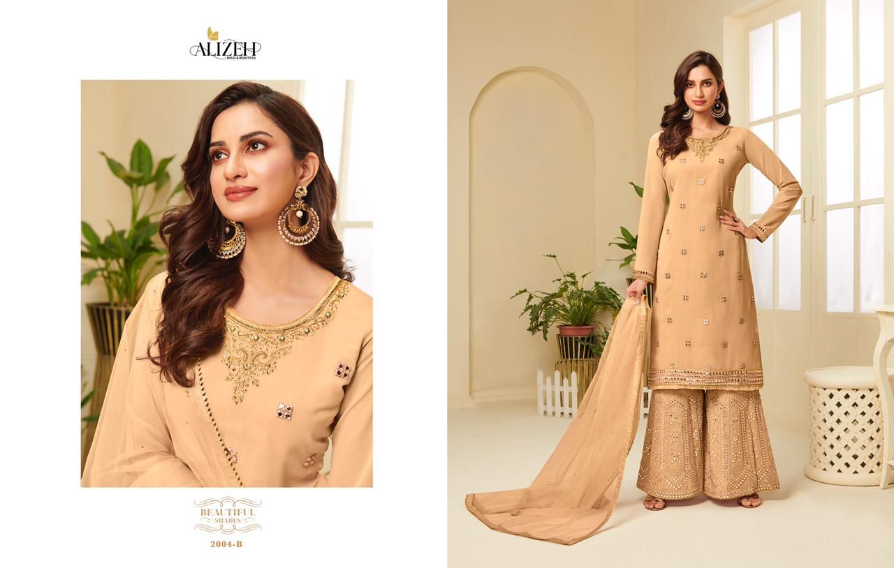 alizeh zaida vol 2 georgette festive look salwar suit catalog