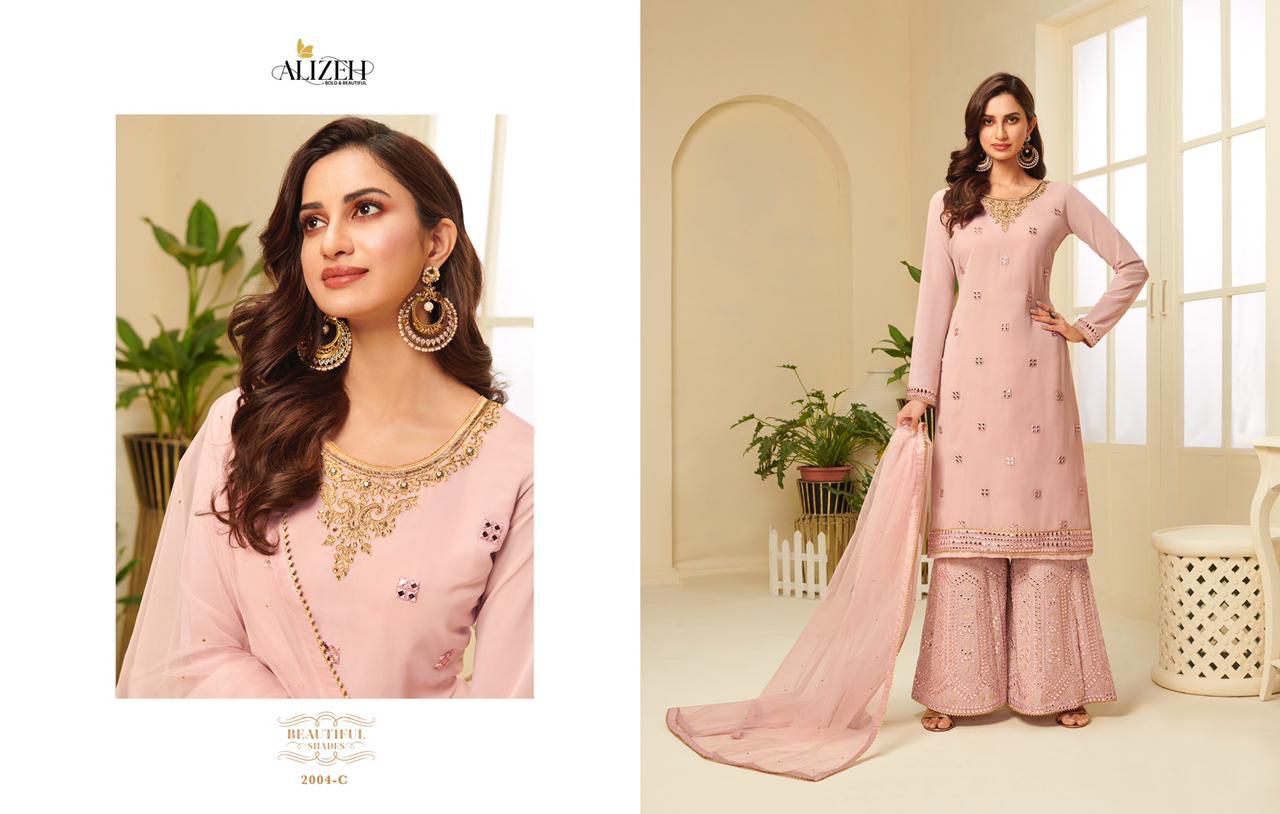 alizeh zaida vol 2 georgette festive look salwar suit catalog