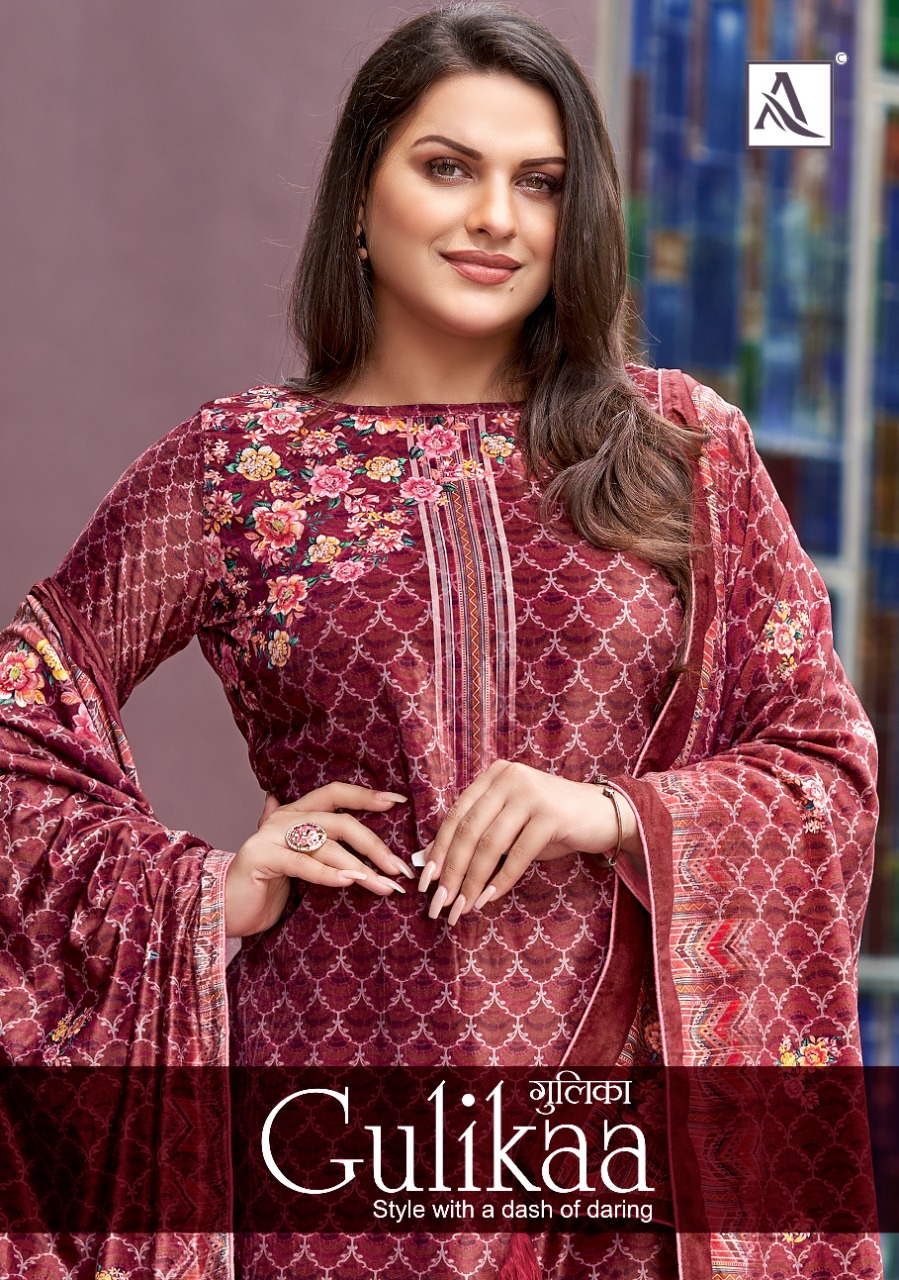 alok suit gulikaa viscose velvet innovative look salwar suit catalog