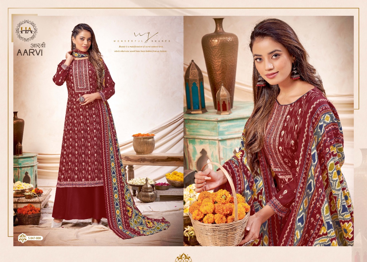 alok suit harshit Fashion aarvi Pure Wool Pashmina authentic fabric salwar suit catalog