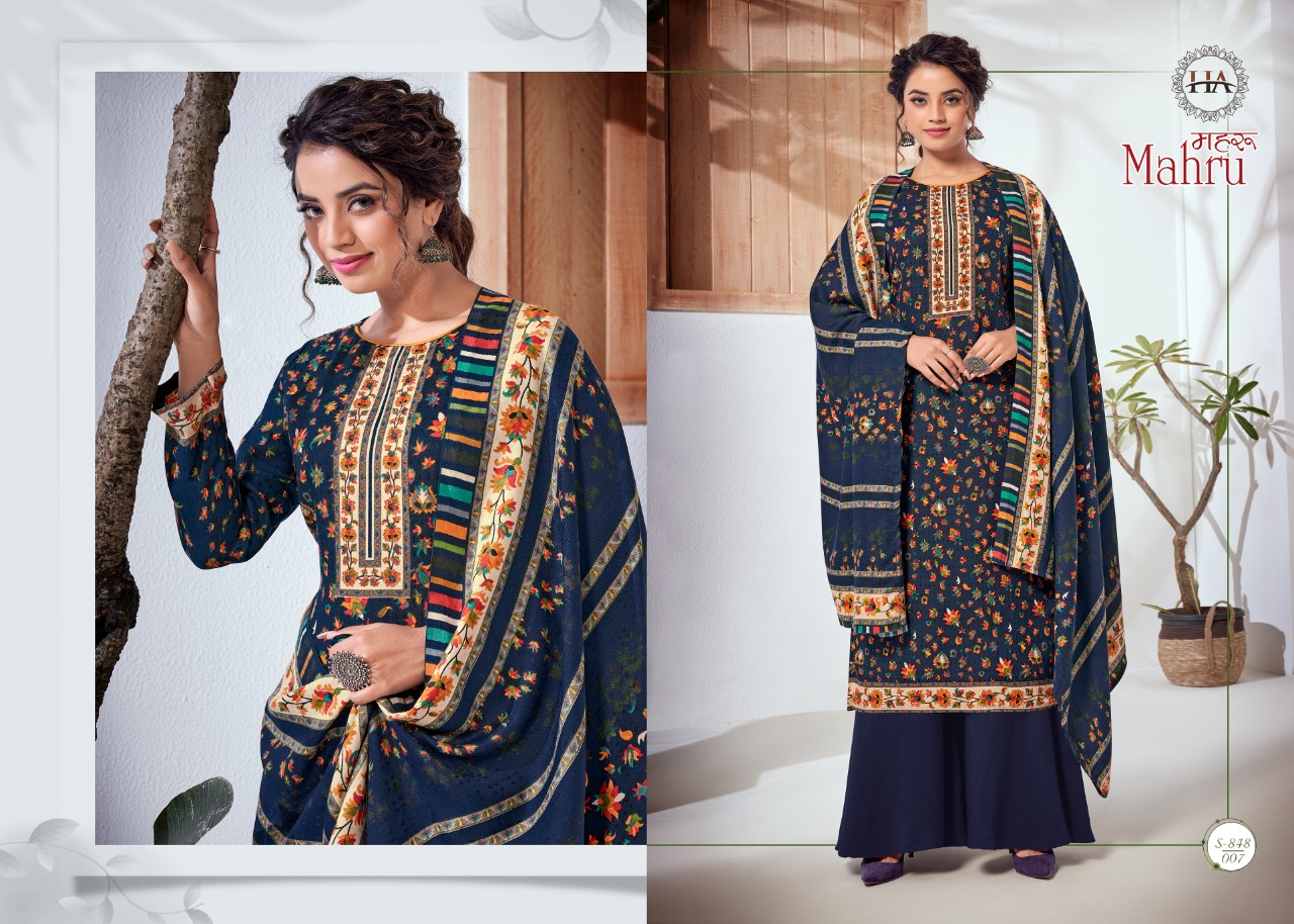 alok suit harshit Fashion mahrui  Pure Wool Pashmina authentic fabric salwar suit catalog