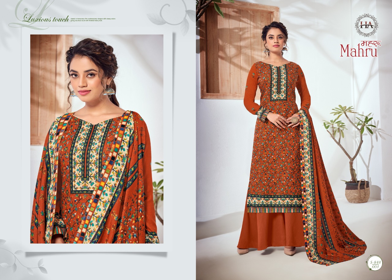 alok suit harshit Fashion mahrui  Pure Wool Pashmina authentic fabric salwar suit catalog