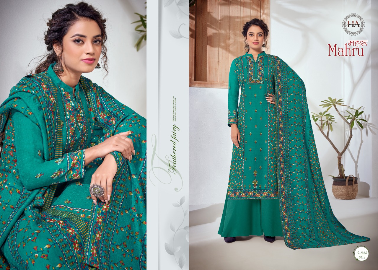 alok suit harshit Fashion mahrui  Pure Wool Pashmina authentic fabric salwar suit catalog